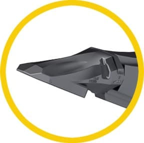 RT series grapple rake tine with ESCO replaceable tip
