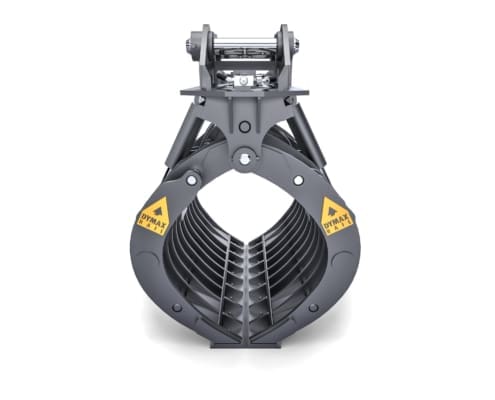 Dymax Basket Tine Grapple for debris sorting, front view