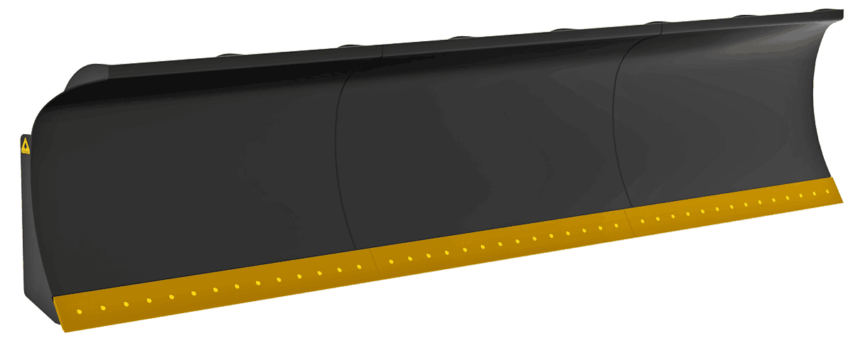 Bolt-on cutting edge options for hydraulic angle snow blade