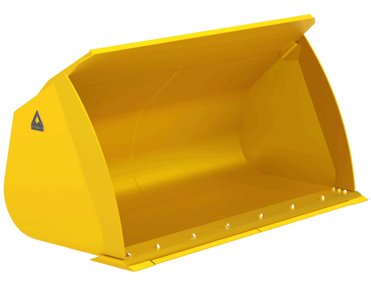 Dymax Light Material Plus bucket built for high-hour, high-cycle loading