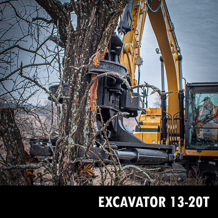 Tree shear models for 13–20 ton excavators