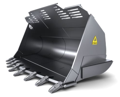 dymax-wheel-loader-rock-bucket Dymax wheel loader rock bucket for handling rock and abrasive material